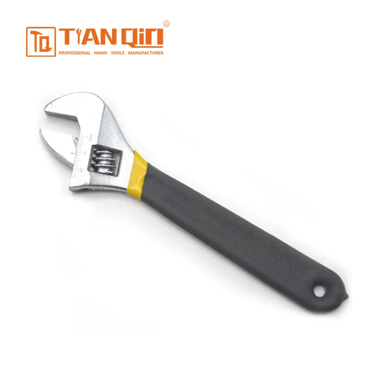 Two-color Adjustable Wrench With Plastic Handle Two-color Adjustable Wrench With Plastic Handle